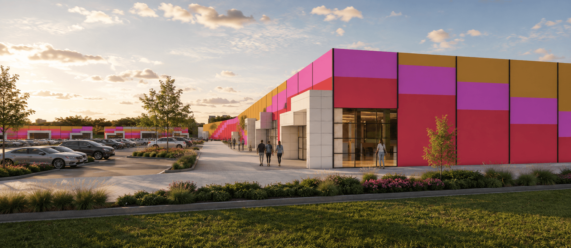 Spații comerciale – Micro VI, zona Pieței Mercur, Târgoviște (variantă cromatică)